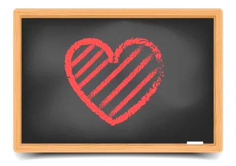 Blackboard heart Stock Illustration