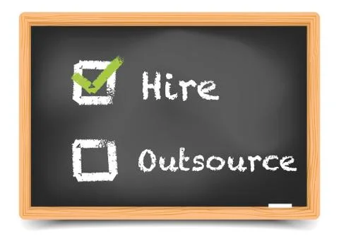 Blackboard hire outsource Stock-Illustration