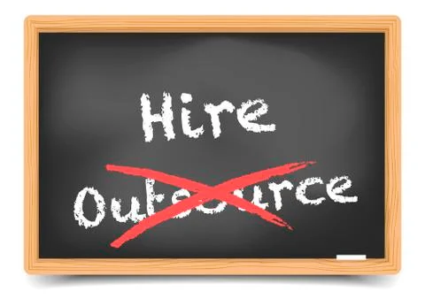 Blackboard hire outsource Stock Illustration