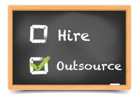 Blackboard hire outsource Illustrazione stock