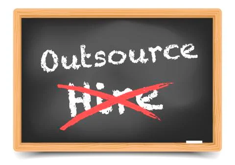 Blackboard hire outsource Stock Illustration
