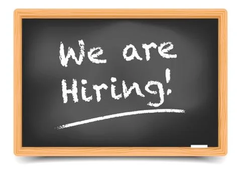 Blackboard hiring Stock Illustration