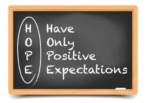 Blackboard hope Illustrazione stock