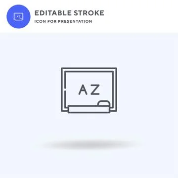 Blackboard icon vector, filled flat sign, solid pictogram isolated on white Stock Illustration