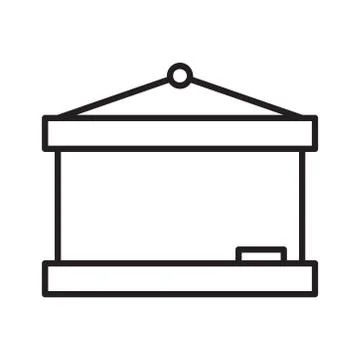 Blackboard icon vector on white background Stock Illustration