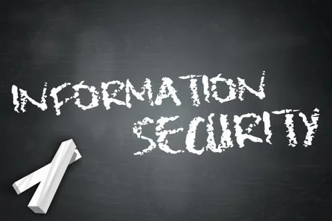 Blackboard information security Illustrazione stock