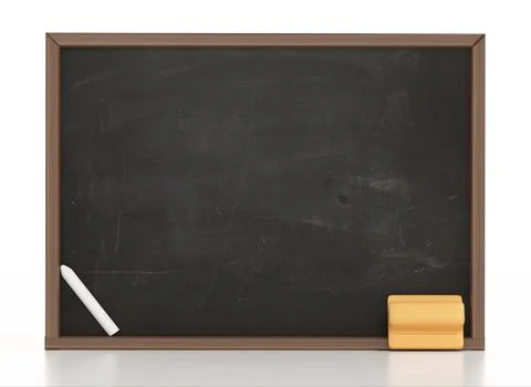 Blackboard isolated on white background. 3D illustration Illustrazione stock