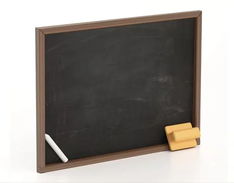 Blackboard isolated on white background. 3D illustration Illustrazione stock