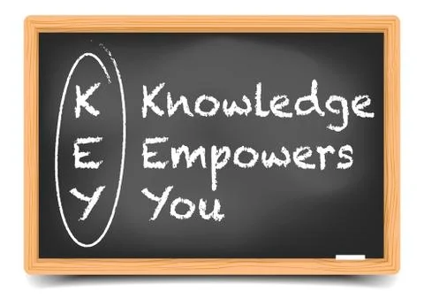 Blackboard key Stock Illustration