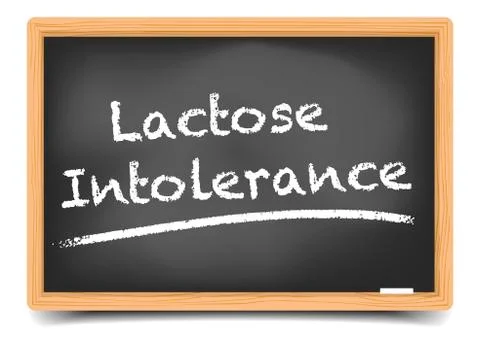 Blackboard lactose intolerance Stock Illustration
