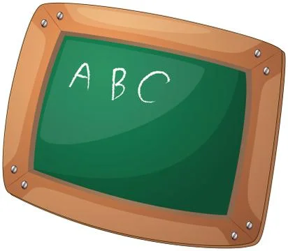 A blackboard with letters Stock Illustration