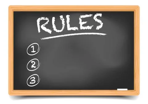 Blackboard List Rules Stock Illustration