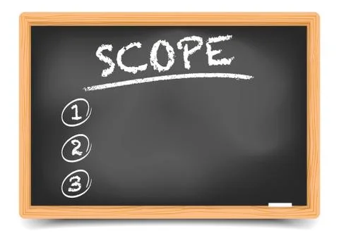 Blackboard List Scope Illustrazione stock