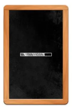Blackboard with loading symbol Stock Photos