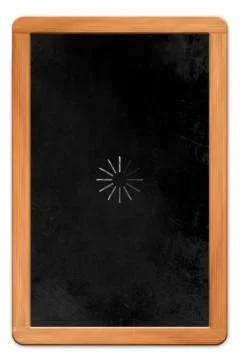 Blackboard with loading symbol Stock Photos