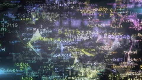 Blackboard Math calculations and equation formula of mathematics Stock Footage 116278650