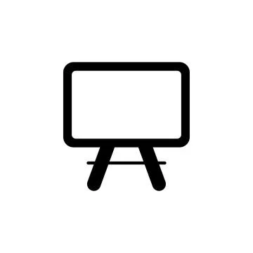 Blackboard Math Lesson Flat Vector Icon Stock Illustration