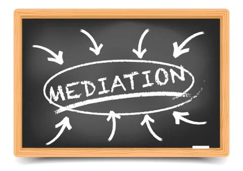 Blackboard Mediation Focus Stock Illustration