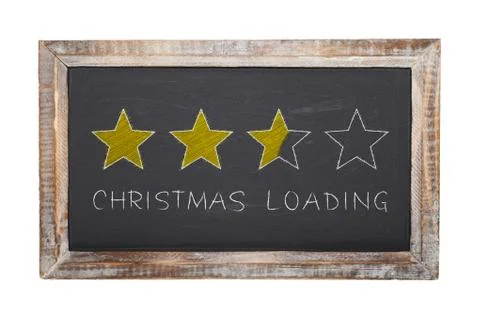 Blackboard with the message christmas loading Stock Photos
