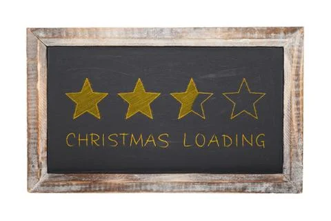 Blackboard with the message christmas loading Stock Photos