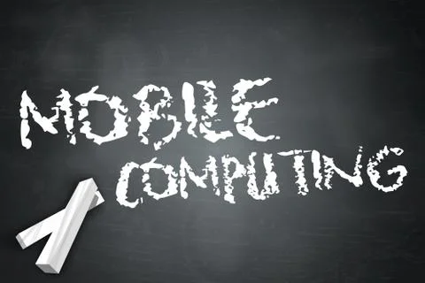Blackboard mobile computing Stock Illustration