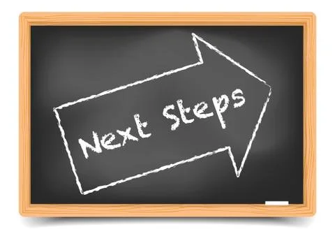 Blackboard Next Steps Illustrazione stock