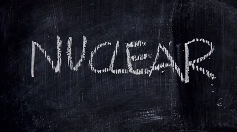 Blackboard - No nuclear Vídeo Stock 2525169