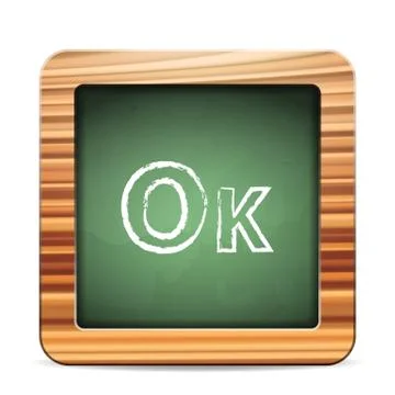 Blackboard ok Stock Illustration