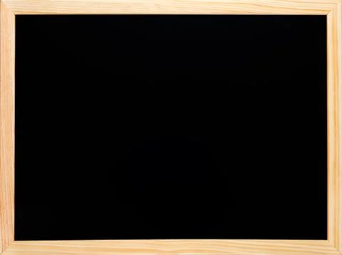 Blackboard or chalkboard rectangular wooden black empty Stock Photos
