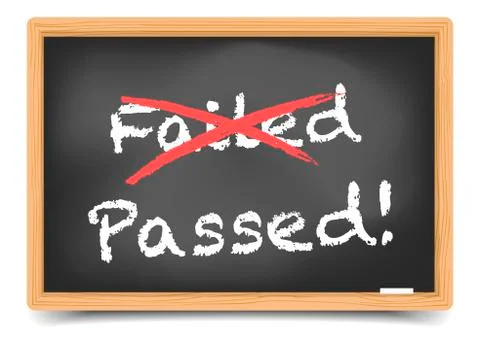 Blackboard passed Stock Illustration