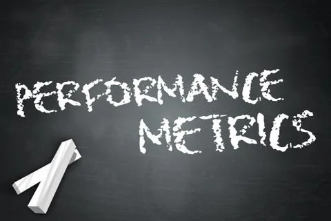 Blackboard performance metrics Ilustração Stock