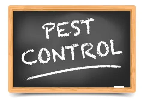Blackboard Pest Control Stock Illustration
