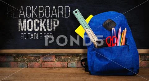 Blackboard Photo Mockup PSD Template