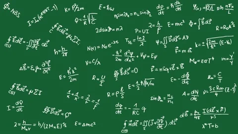 Blackboard Physical Formula Stock Footage 151885761