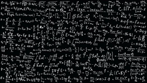 Blackboard with Physical Formula Video stock 156016787