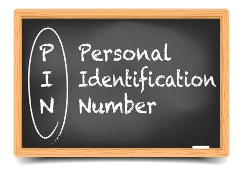 Blackboard PIN Stock Illustration