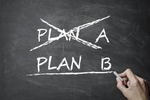Blackboard with plans Stock Photos