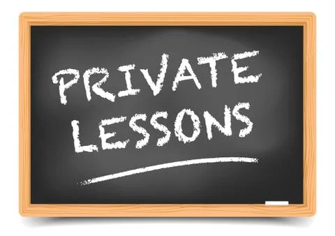 Blackboard Private Lessons Stock Illustration