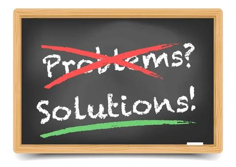 Blackboard Problems Solution detailed illustration of a blackboard with cr... Stockfoto's