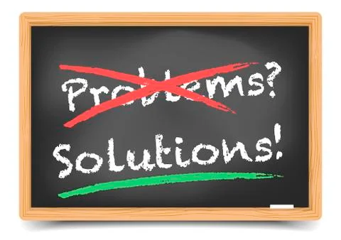 Blackboard problems solution Stockillustratie