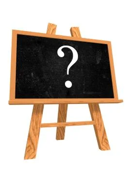 Blackboard with question sign Stock Illustration
