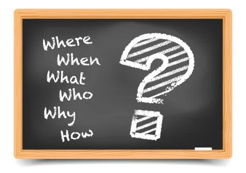 Blackboard questions Stock Illustration