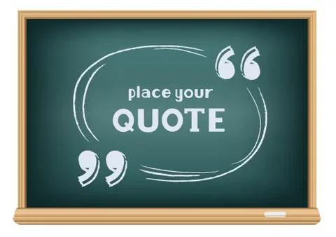 Blackboard quote template Stock Illustration