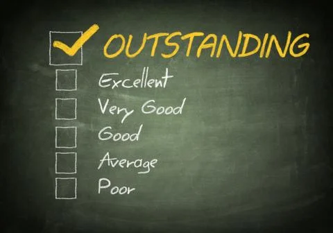 Blackboard rating Stock Illustration