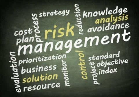 Blackboard risk management Stock Illustration