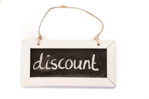 Blackboard on rope, discount Fotos Stock