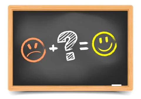 Blackboard satisfaction Stock Illustration