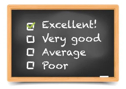 Blackboard satisfaction survey Stock Illustration