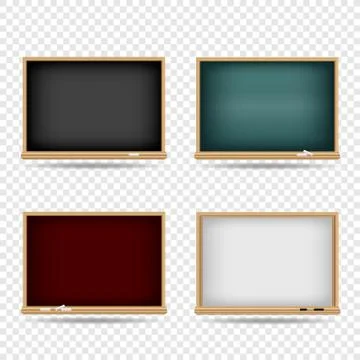 Blackboard school template set Stock Illustration