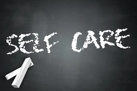 Blackboard self care Stock Illustration
